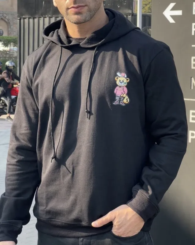 Black Casual Quarter-Zip Slim-Fit Shirt