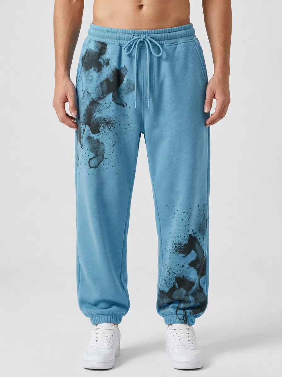 Unisex Expressive Splatter Graphic Sweatpants