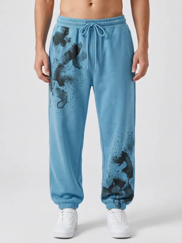 Unisex Expressive Splatter Graphic Sweatpants
