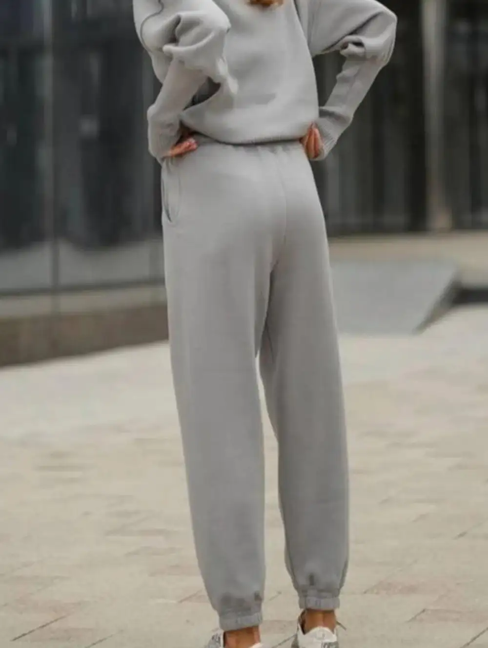 Zip-Up Hoodie Plus Size Two-Piece Set