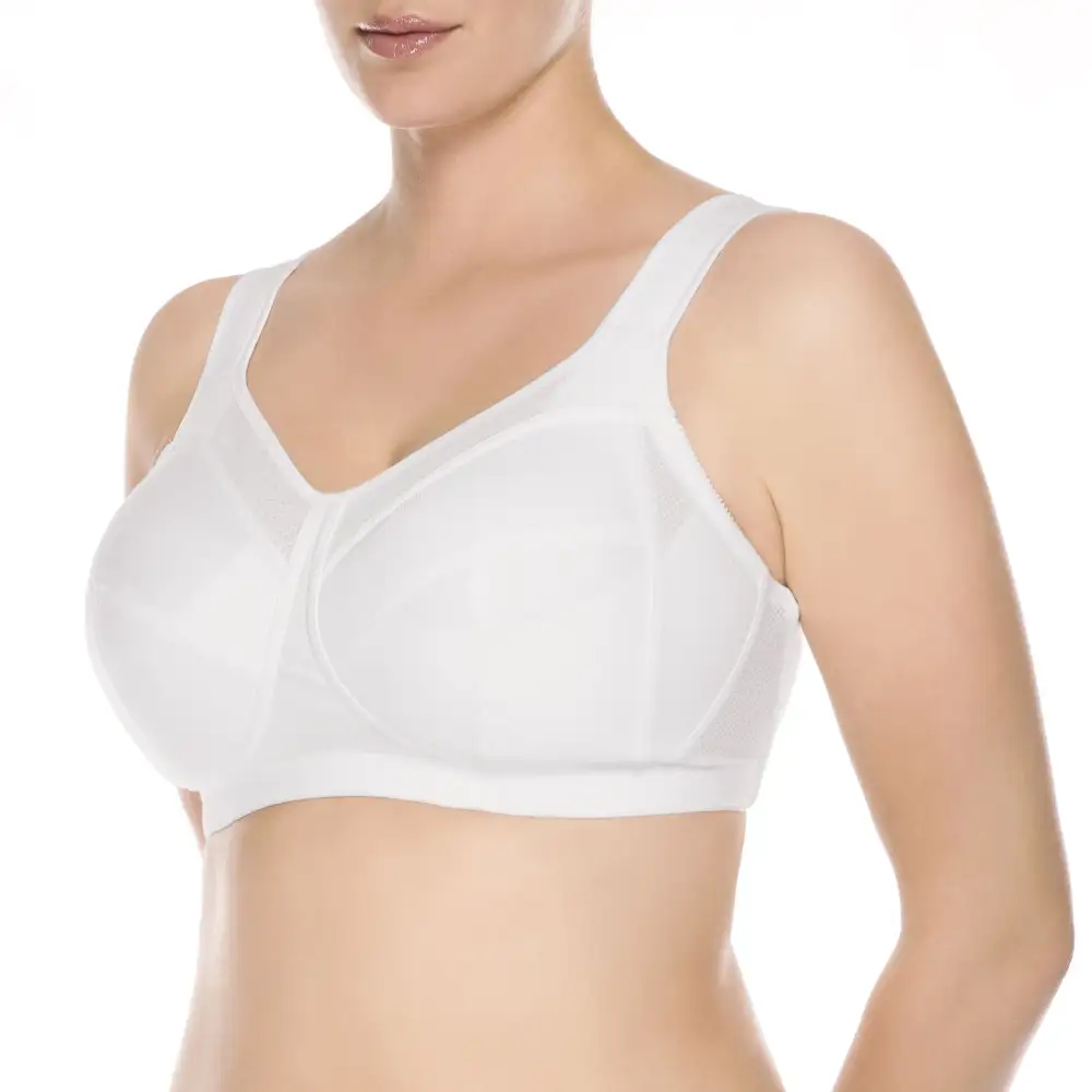 Women's Sports Minimizer Wireless Padded Three-Part Cup Padded Straps Wide Straps Bra