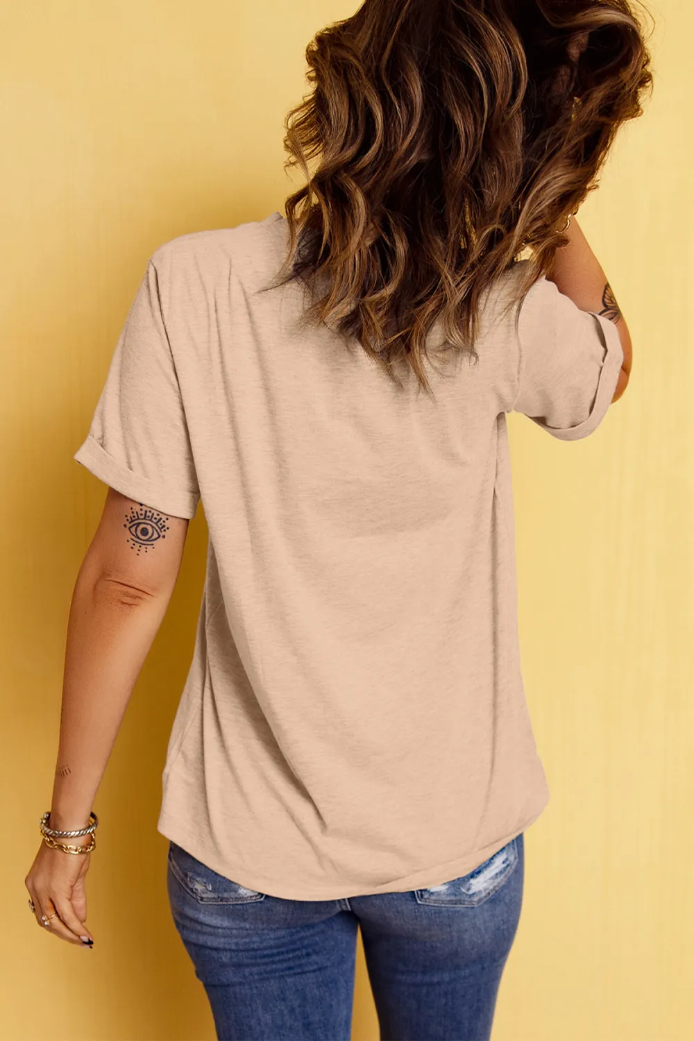 Khaki Flying Mallard Print Crew Tee