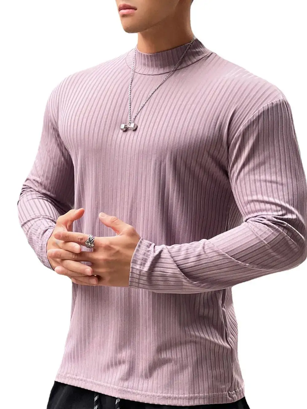 Relaxed Mock Neck Tee