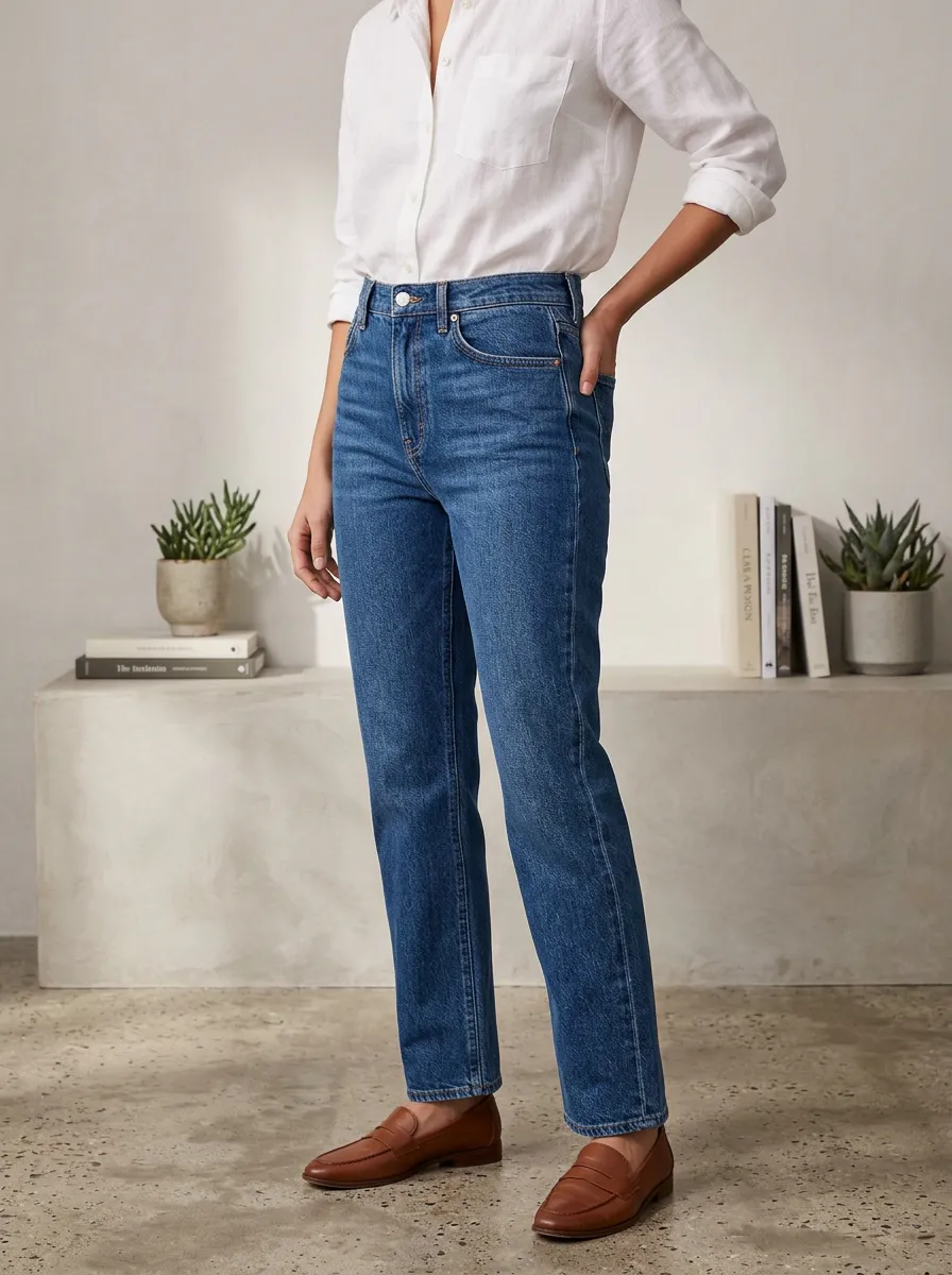 High-Rise Classic Relaxed Women's Straight-Leg Jeans