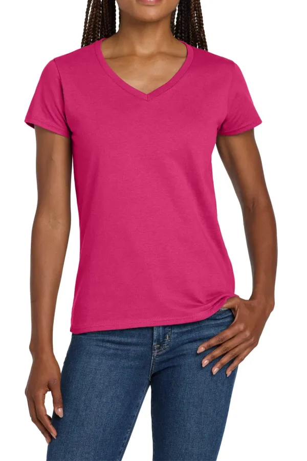 Women's Soft-Feel V-Neck Tall Heavyweight Cotton-Blend T-Shirt
