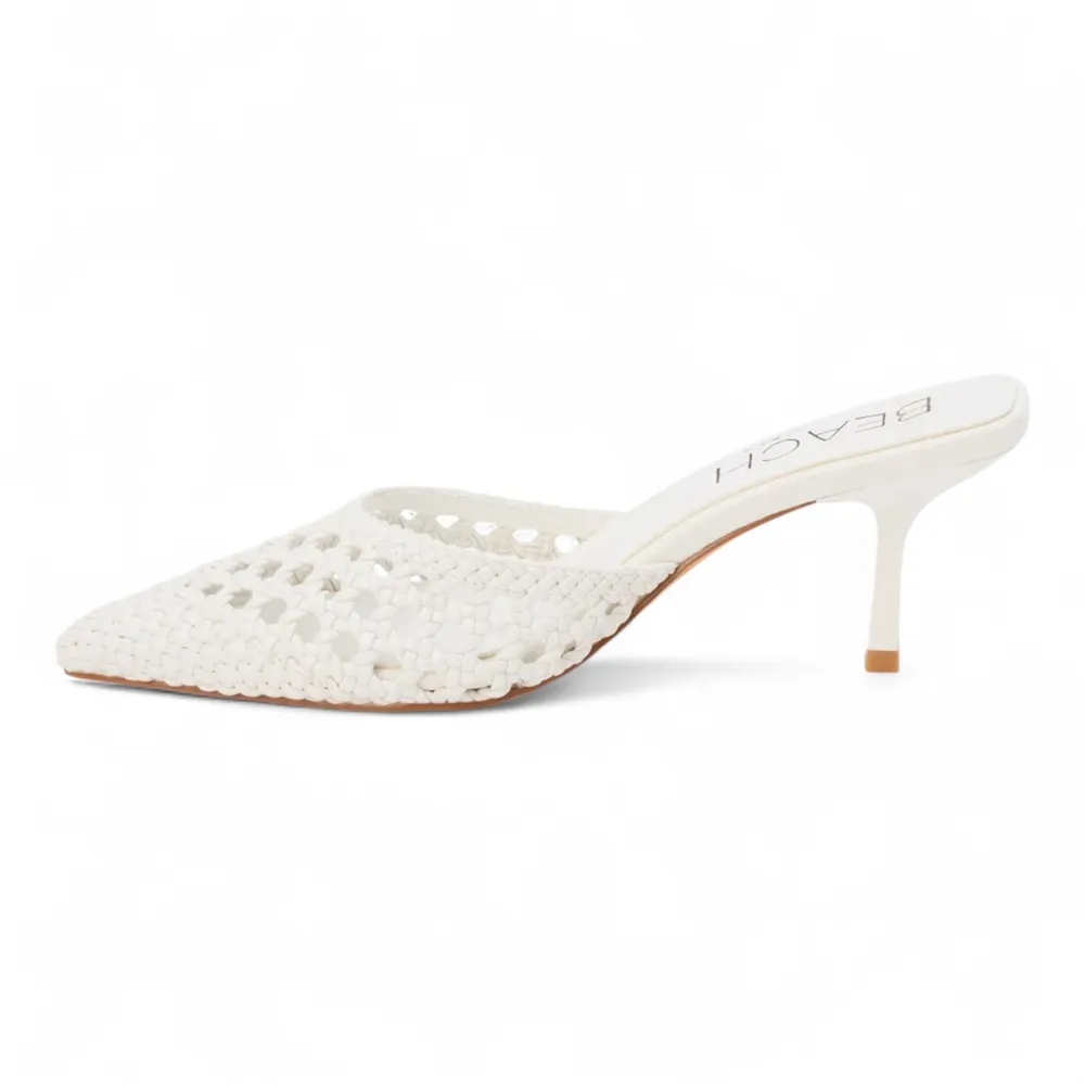 Tia Woven Kitten Heel Pump