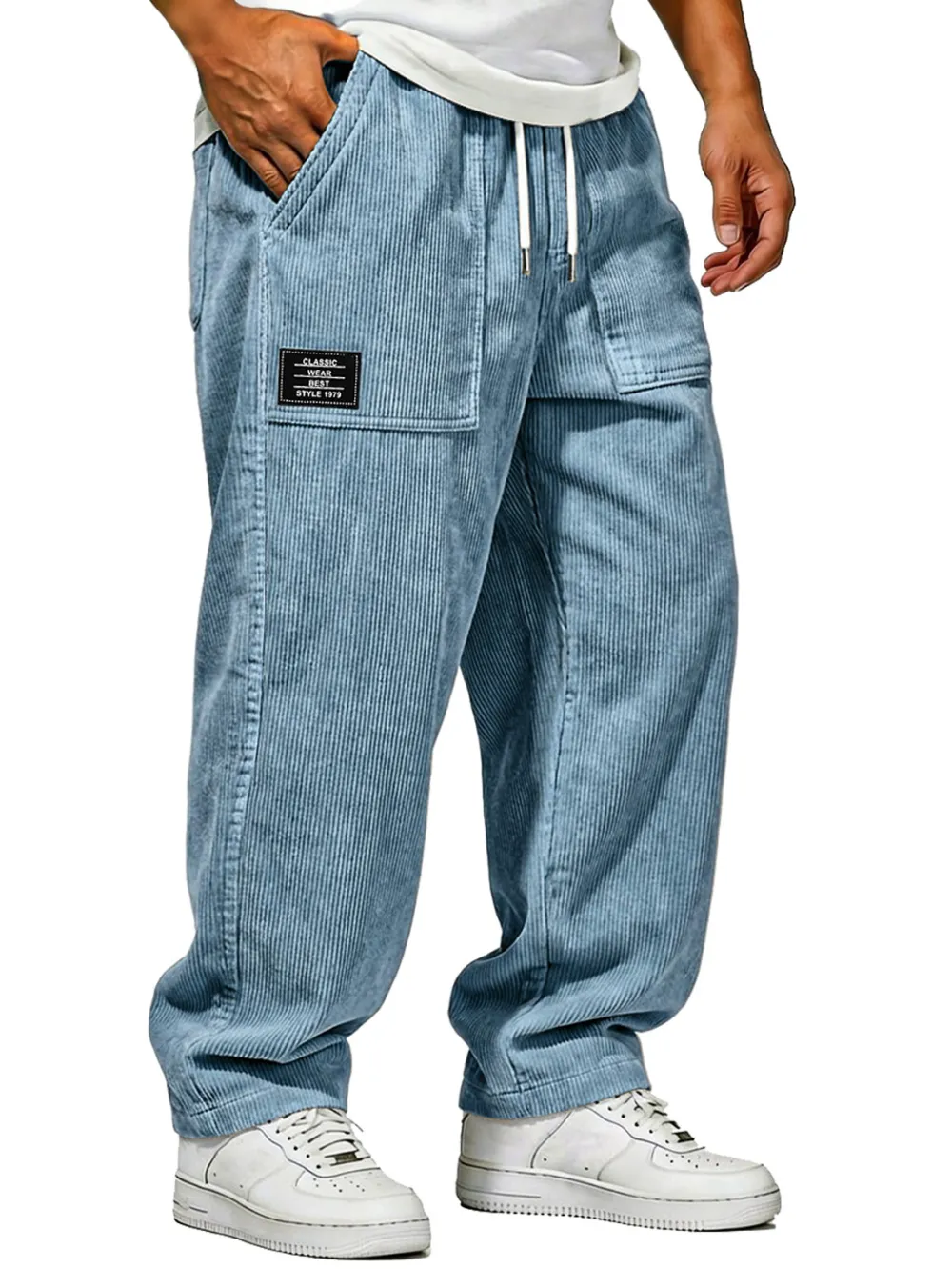 Corduroy Pocket Seamed Trousers