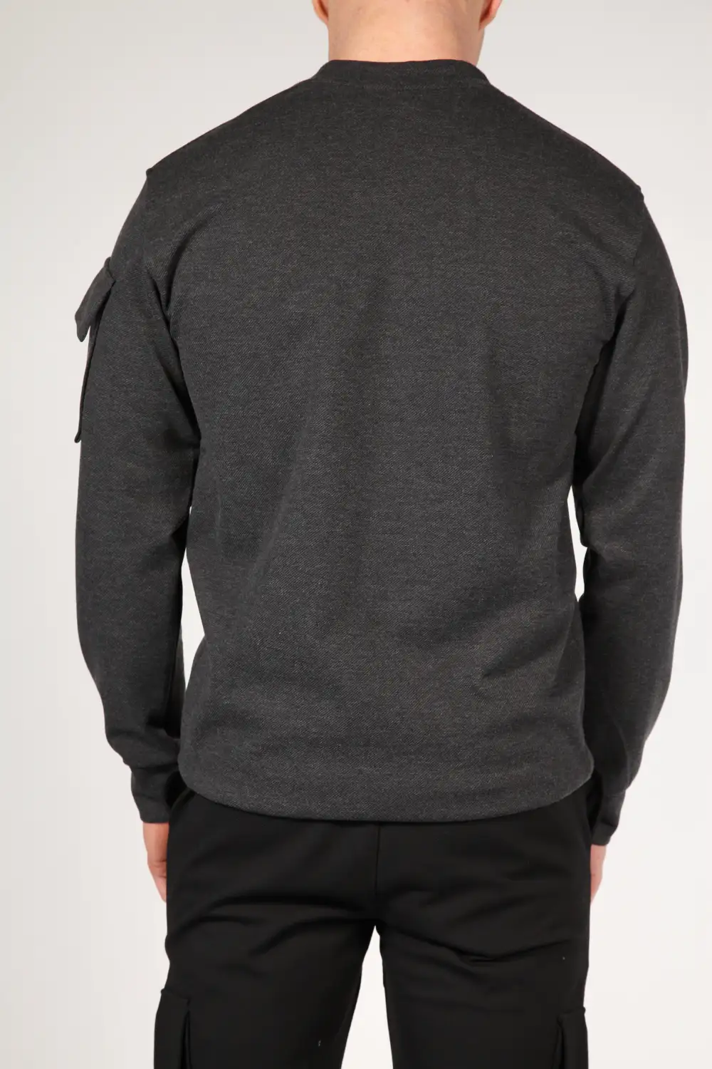 Zip Front Cotton Knit Sweater