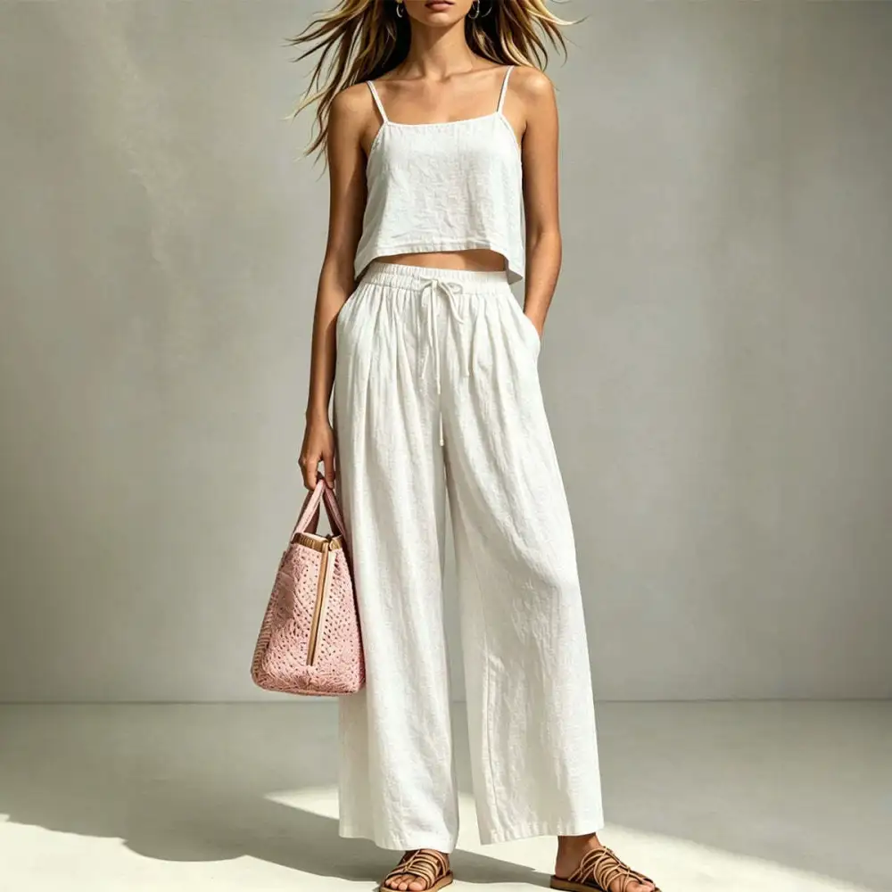 Wide-Leg Sleeveless Women's Matching Set