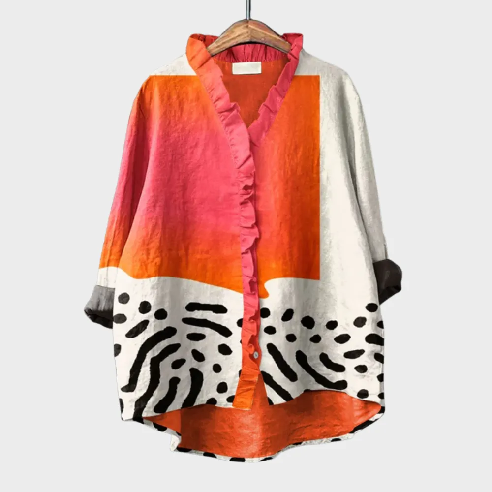 Printed Soft Tailored Clean Line Top