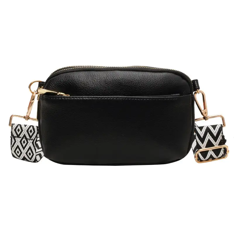 Soft Compact Faux Leather Square Crossbody Bag