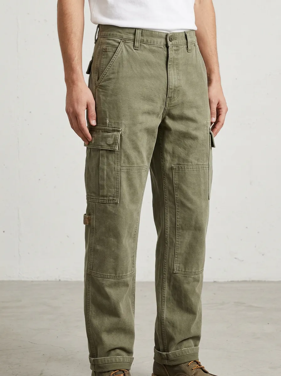 Men's Relaxed Canvas Utility Field Cargo Pants
