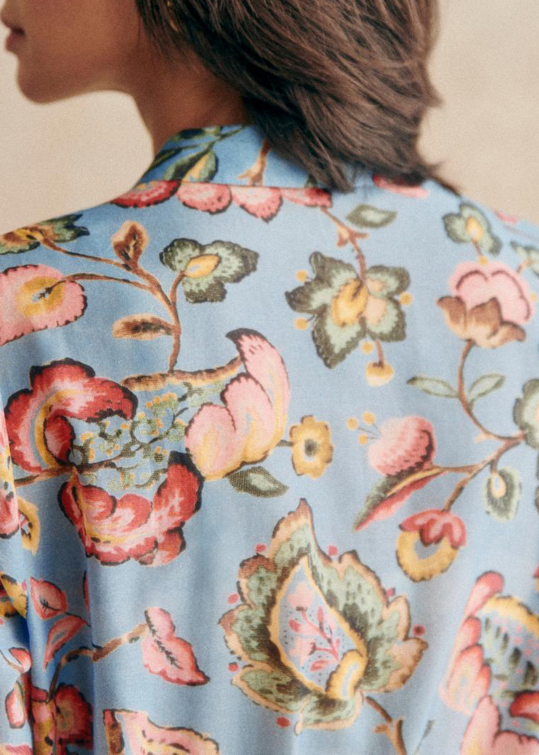 Colorful Floral Long-Sleeved Shirt