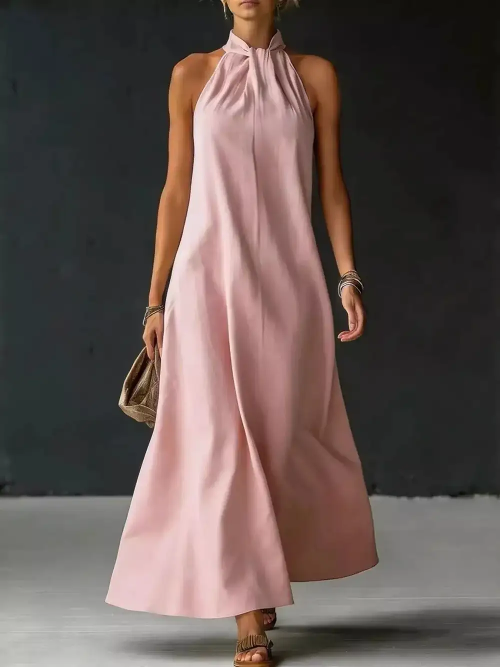 Halter Neck Maxi Dress
