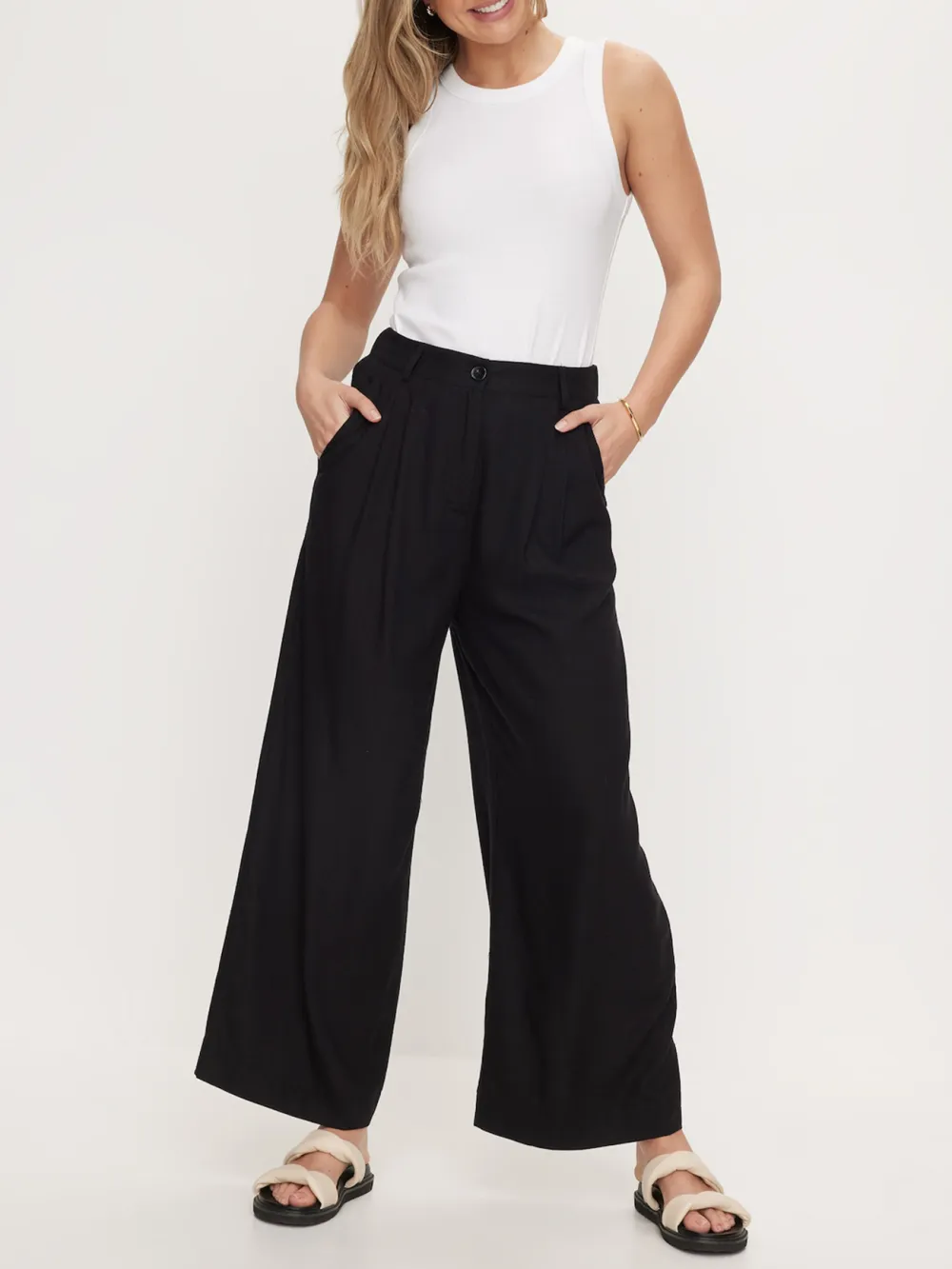 Linen Casual Wide-Leg Pants