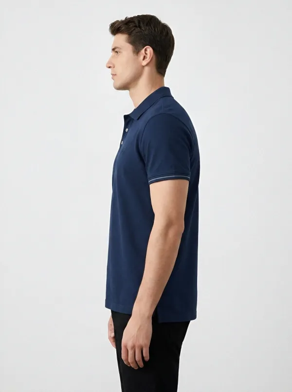 Embroidered-Detail Men's Polo Shirt