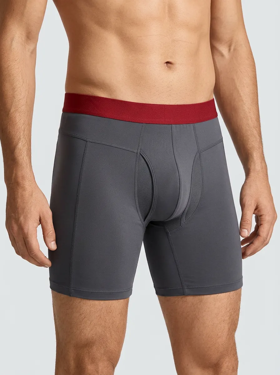 Active Performance Athletic Waistband-Detail Look Men's Boxer Briefs