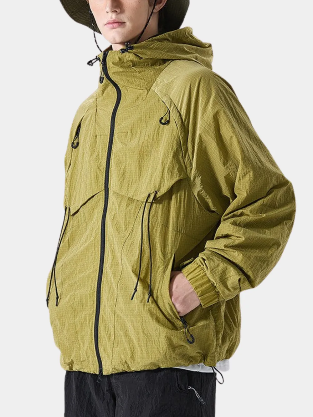 Water Repellent Lightweight Adjustable Softshell Outdoor Jacket