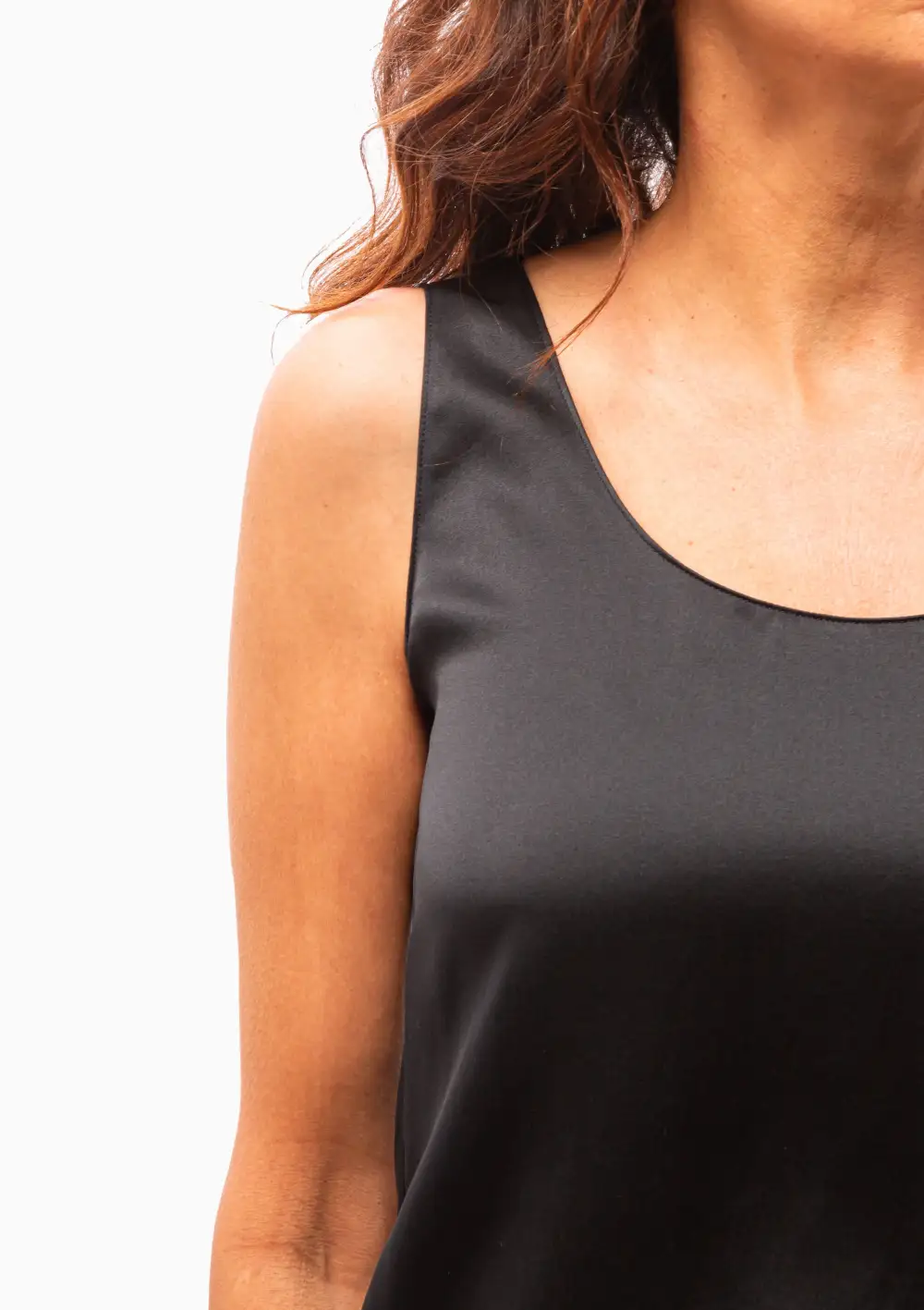 Silk V Neck Tank Top