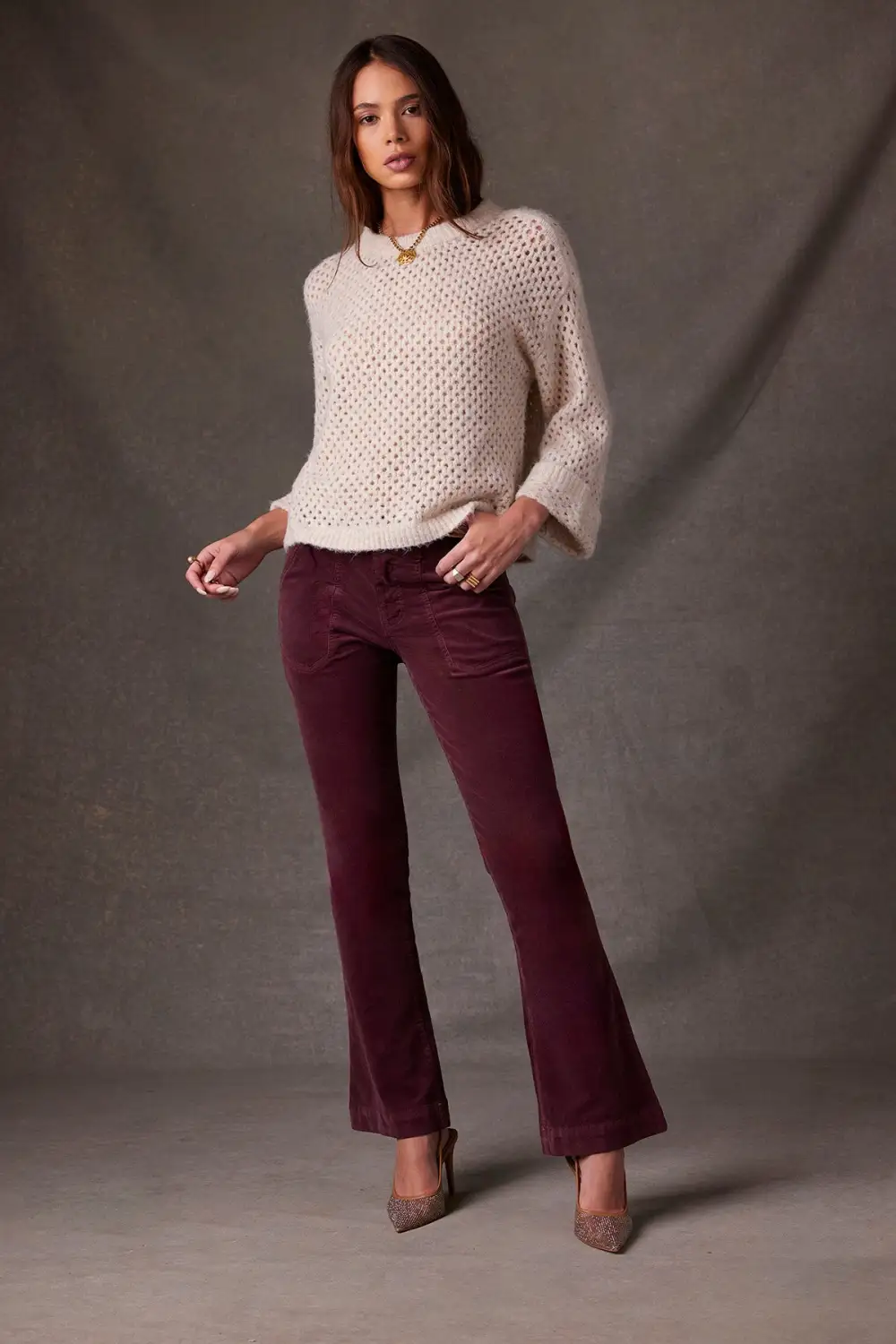 High Rise Utility Bootcut Pants
