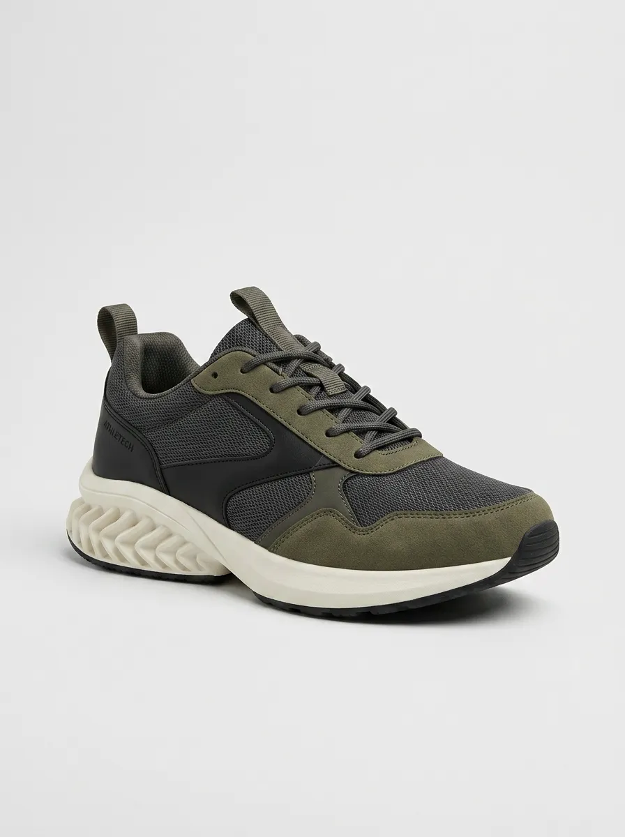 Men's Olive Green Sneaker Graphic