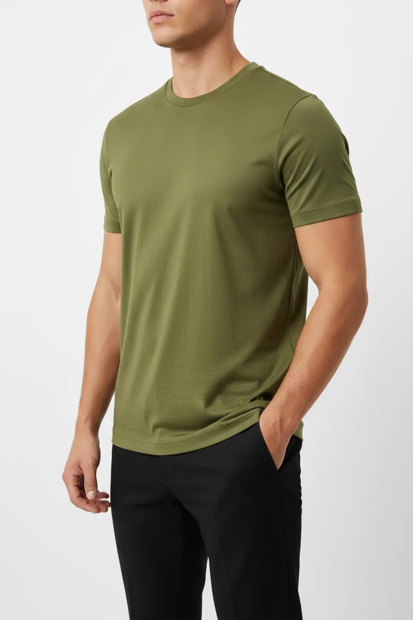 Classic Round Neck Crew Neck Cotton T-Shirt