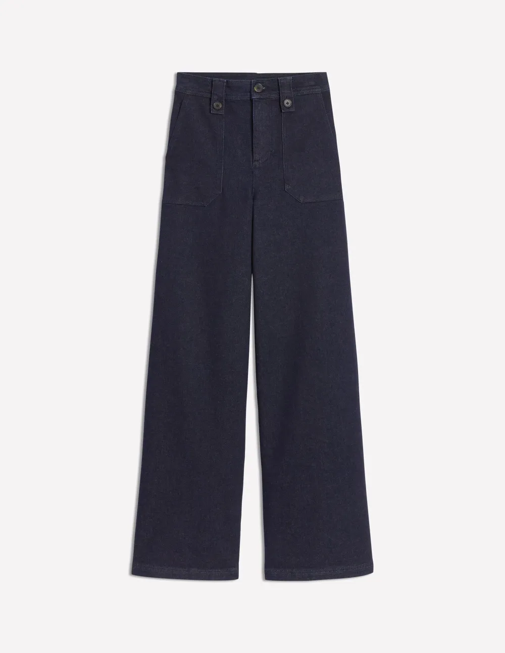 Mid Rise Button Detail Jeans