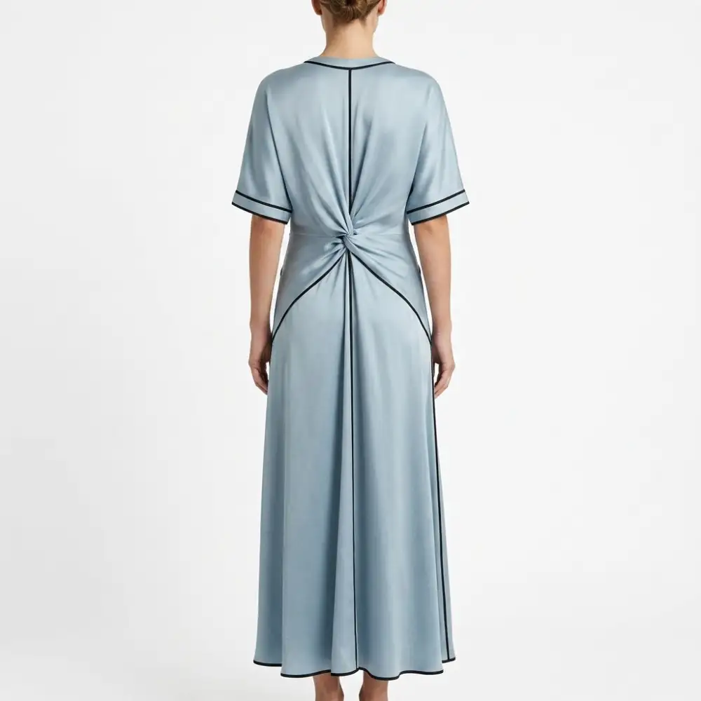 Draped Soft Flowing Maxi Dress