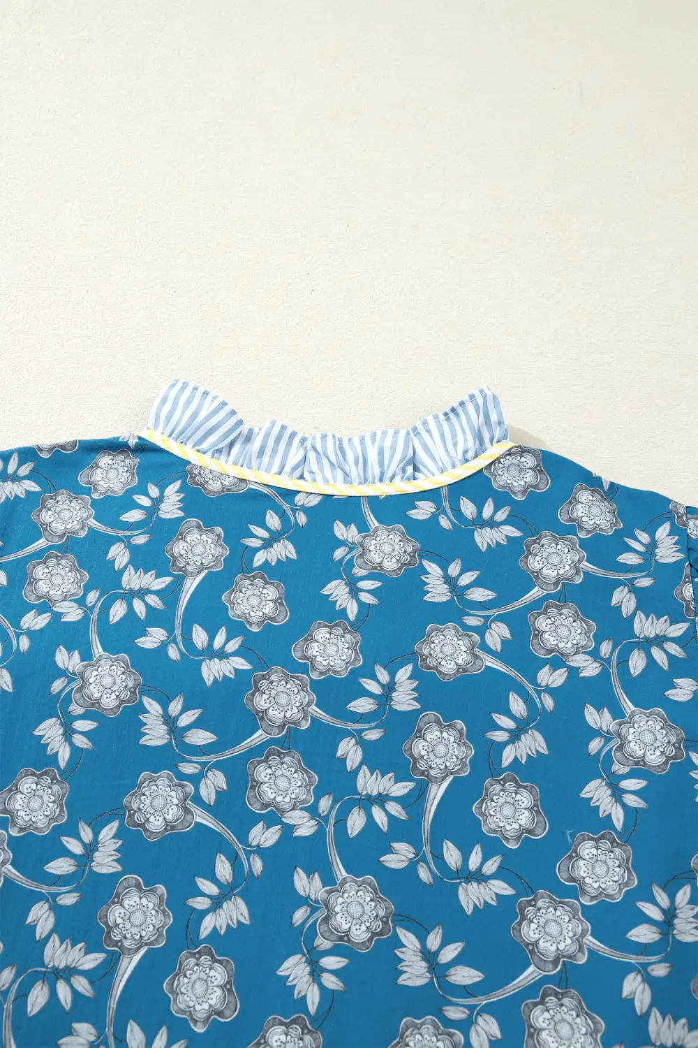 Floral Striped Button Front Dress Casual