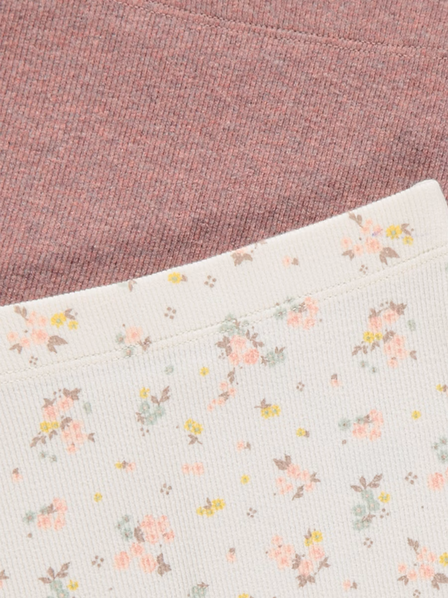 Floral Ribbed Leggings 2 Pack detail 1