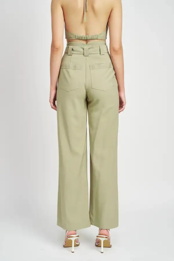 High Waist Pleated Pants