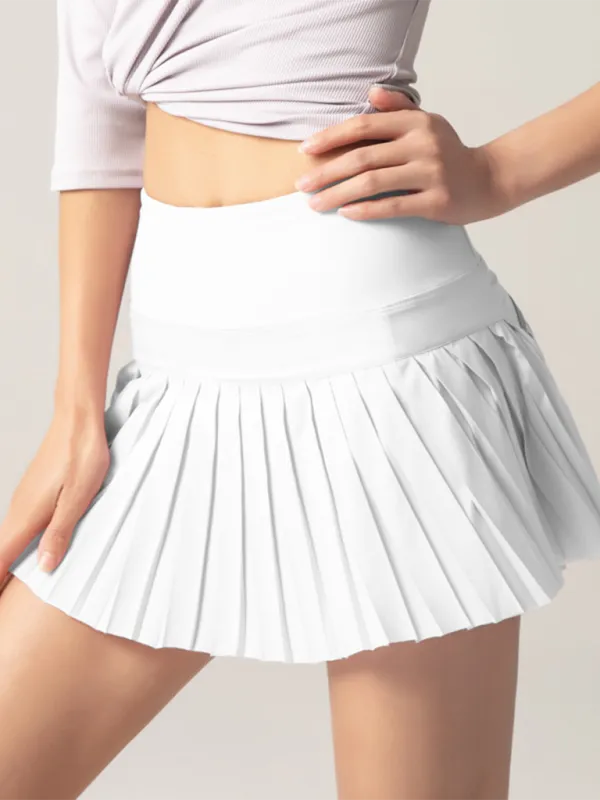 Casual Pleated Knit Skirt