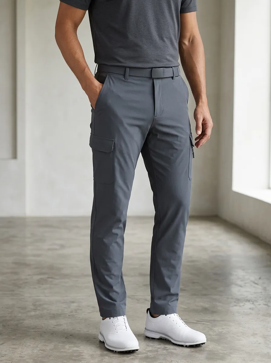 Classic Men'S Golf Sportswear Cargo Printed Pants