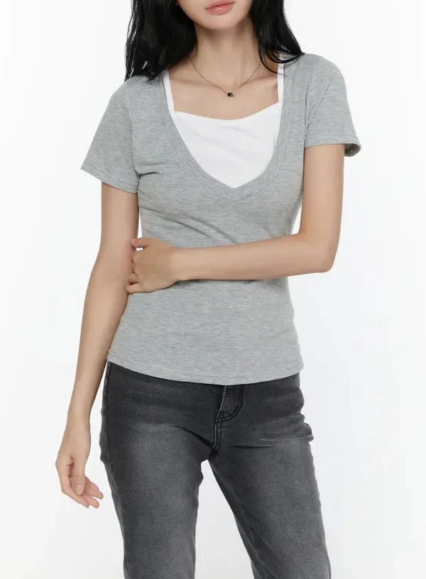 Layered Short Sleeve Tee