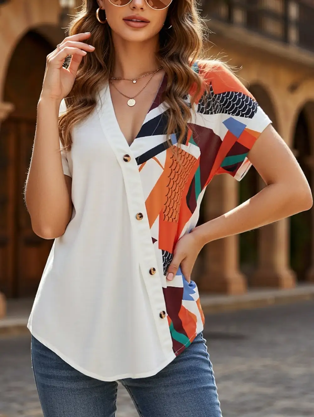 Printed Chiffon Blouse