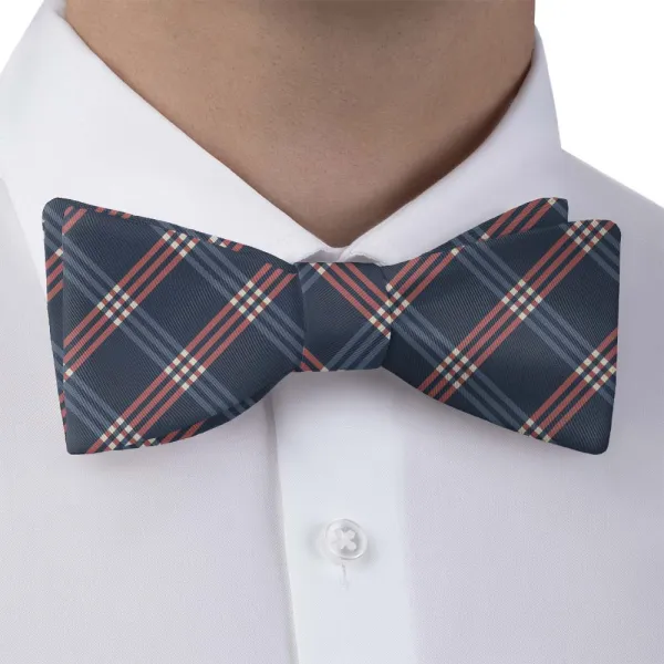 Intersector Plaid Motif Bow Tie