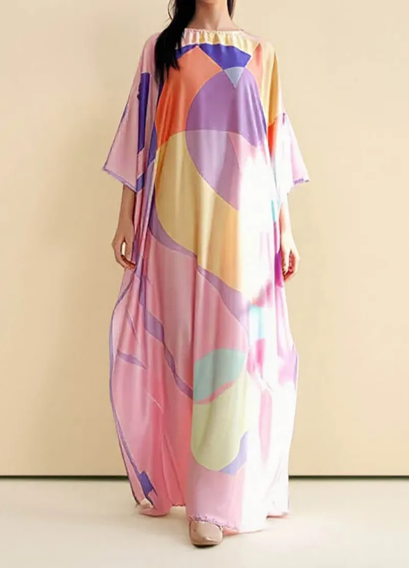 Casual Geometric Print Maxi Dress