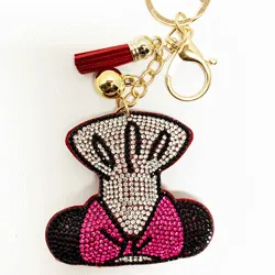 Playful Decorative Ribbon Charm Keychain