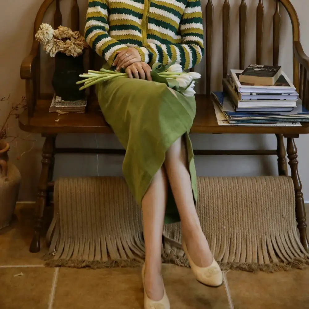 Refined Light Everyday Casual Straight Skirt