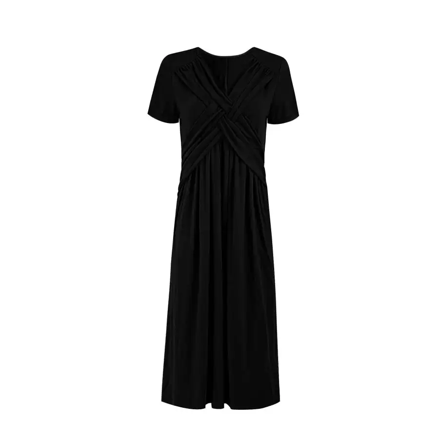 Everyday V-Neck Short Sleeve Midi Dress