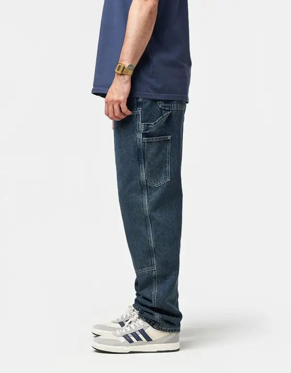 Relaxed Double Knee Denim Jeans