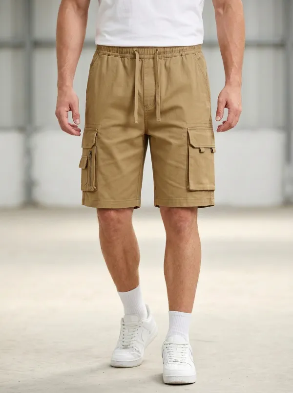 Everyday Multi-Pocket Drawstring Cargo Shorts
