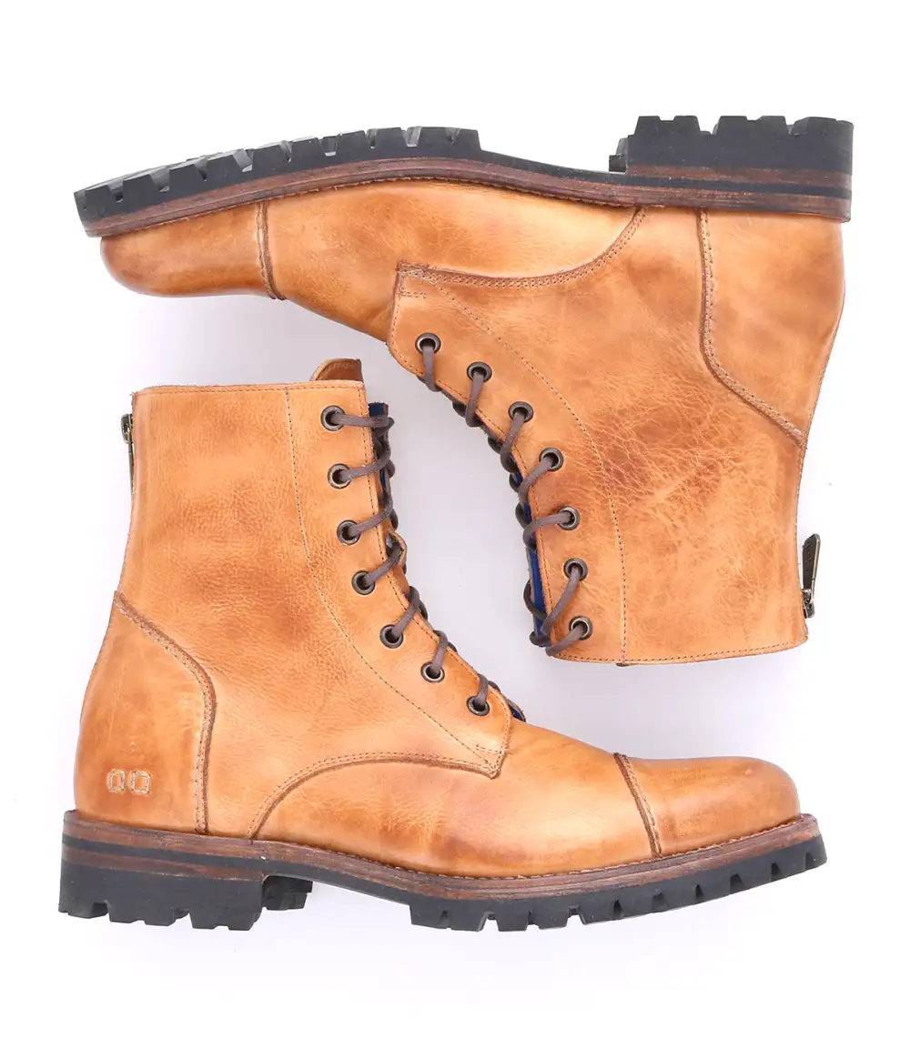Back-Zip Lug-Sole Combat Boots