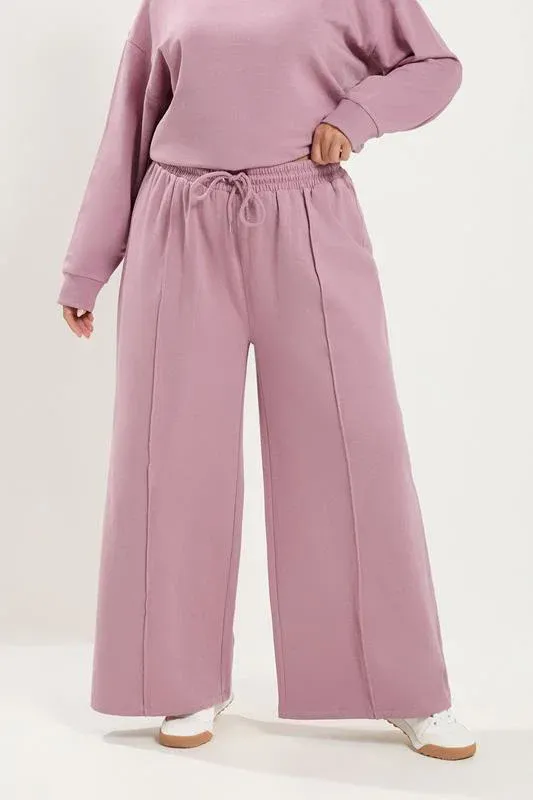Pink Wide Leg Jogger