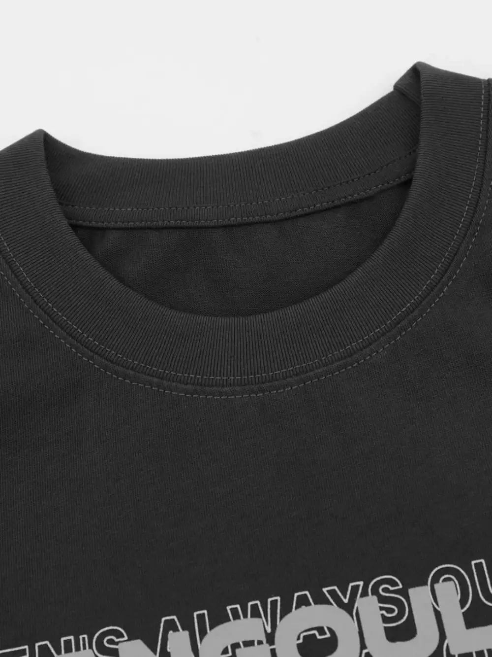 Clean Graphic Crew Neck Oversized Tee