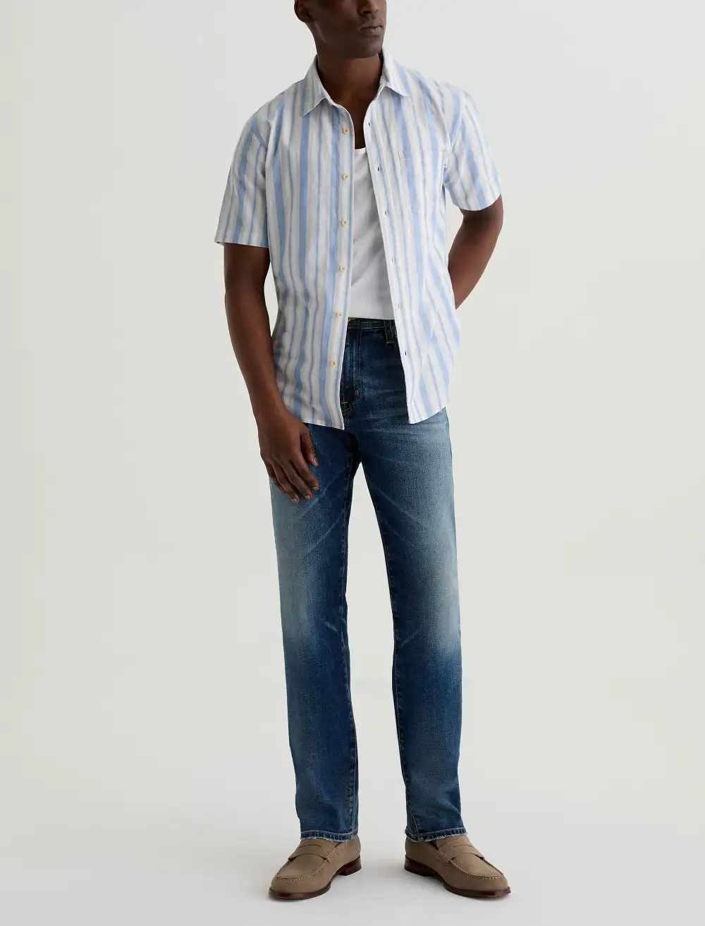 Men's Slim Straight Mid Rise Flexible Jeans