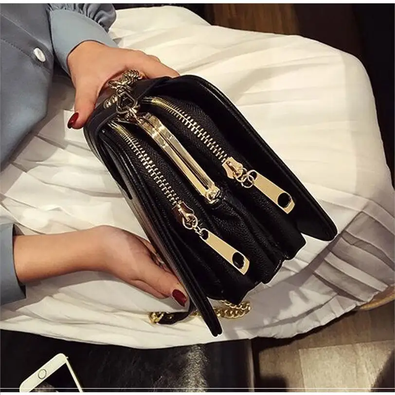 Sleek Women's PU Shoulder Bag Messenger Clutch Small