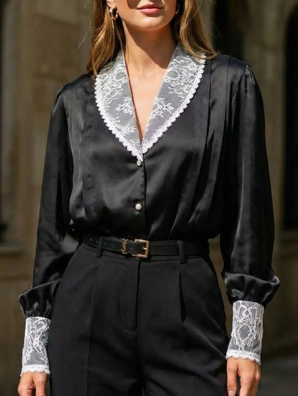 V Neck Refined Blouse