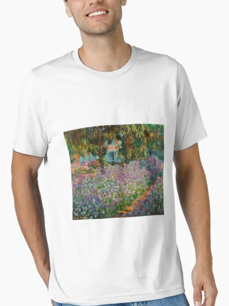 Women's Oil Painting Print Round-neck Short-Sleeve T-Shirt
