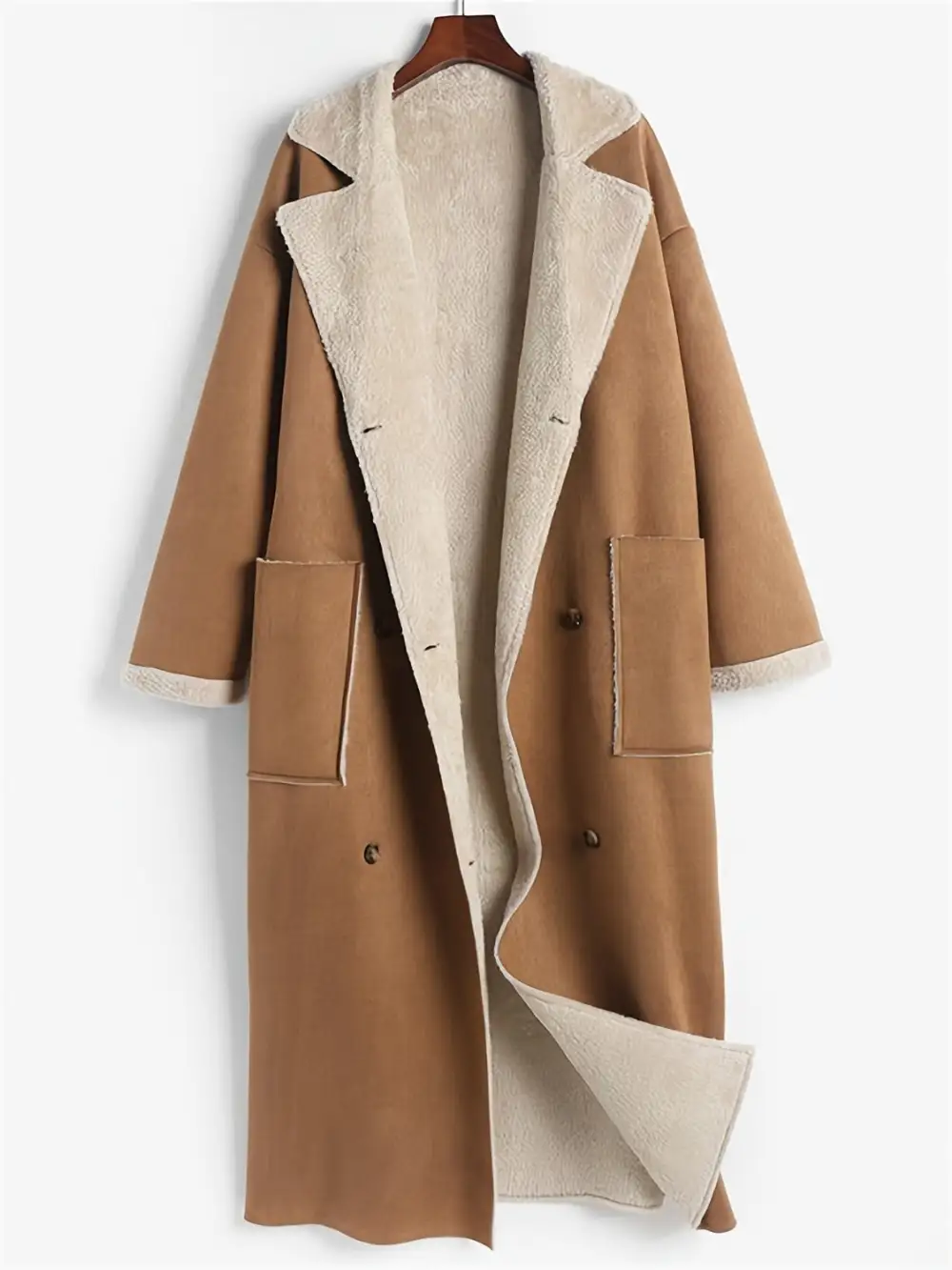 Plus Size Drop Shoulder Sherpa